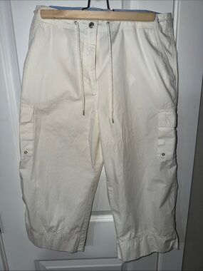 Lauren Ralph Lauren Cream Cropped Cargo Pants